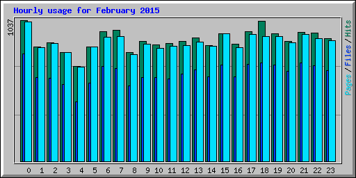 Hourly usage for February 2015