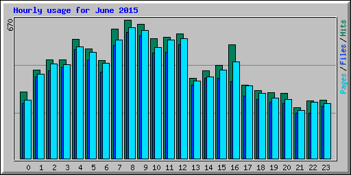 Hourly usage for June 2015