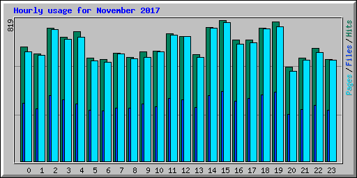 Hourly usage for November 2017