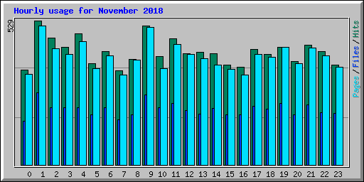Hourly usage for November 2018