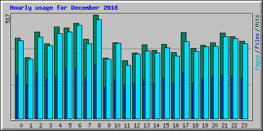 Hourly usage for December 2018