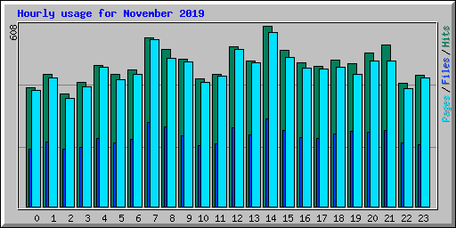 Hourly usage for November 2019