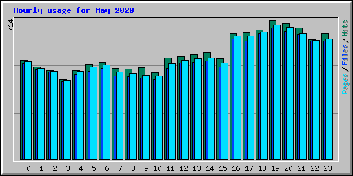 Hourly usage for May 2020