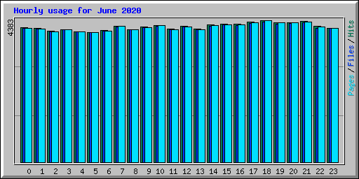 Hourly usage for June 2020