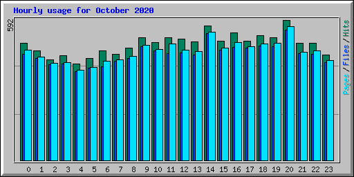 Hourly usage for October 2020